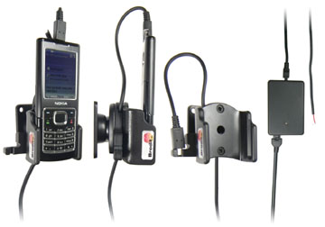 Support voiture  Brodit Nokia 6500 Classic  installation fixe - Avec rotule, connectique Molex, chargeur 2A. Réf 971184