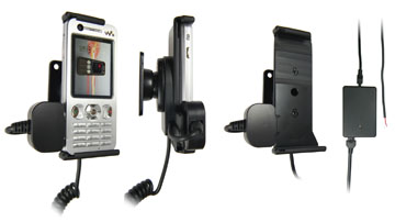 Support voiture  Brodit Sony Ericsson W890i  installation fixe - Avec rotule, connectique Molex. Chargeur 2A. Réf 971221