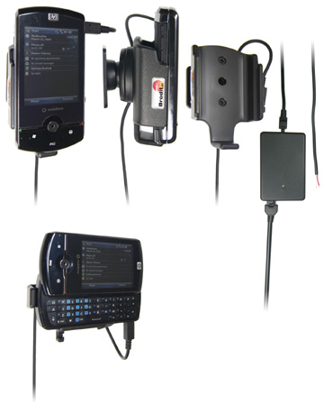 Support voiture  Brodit HP iPAQ Data Messenger  installation fixe - Avec rotule, connectique Molex. Chargeur 2A. Réf 971295