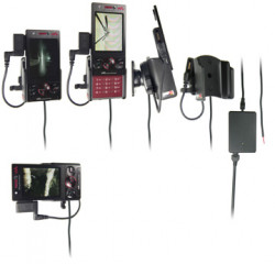 Support voiture  Brodit Sony Ericsson W715  installation fixe - Avec rotule, connectique Molex. Chargeur 2A et Pass-Through Connector pour la connectivité casque. Réf 971298