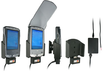 Support voiture  Brodit HP iPAQ hx21xx  installation fixe - Avec rotule, connectique Molex pour le GPS et le transfert de données. Chargeur 2A. Réf 971630