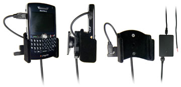 Support voiture  Brodit BlackBerry 8800  installation fixe - Avec rotule, connectique Molex. Chargeur 2A. Surface &quot