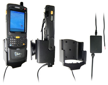 Support voiture  Brodit Motorola MC70  installation fixe - Avec rotule, connectique Molex pour le GPS et le transfert de données. Pour le module de TSL. Chargeur 2A. Pour appareil avec batterie standard et étendu. Réf 971741