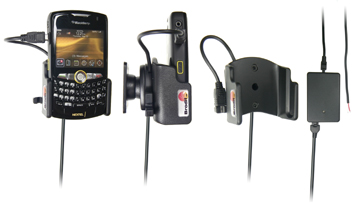Support voiture  Brodit BlackBerry Curve 8350i  installation fixe - Avec rotule, connectique Molex. Chargeur 2A. Réf 971888