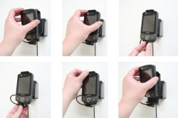 Support voiture  Brodit Eten Glofiish DX900  installation fixe - Avec rotule, connectique Molex. Chargeur 2A. Réf 971891