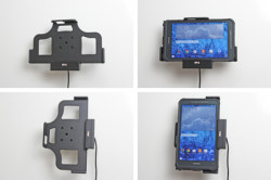 Support voiture Brodit Samsung Galaxy Tab Active 8.0 SM-T365  avec chargeur allume cigare - Convient appareils avec étui d'origine. Avec rotule. Réf 512697