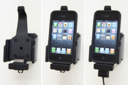 Support voiture  Brodit Apple iPhone 4  avec réplicateur de port - Pour une position verticale et horizontale plus sûr. Fixation réglable, convient dispositifs avec des étui. Réf 516193