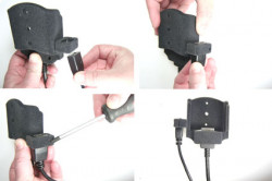 Support voiture  Brodit Apple iPod Touch  pour fixation cable - Pour Volvo câble avec connecteur USB (réf. 31210067). Surface &quot