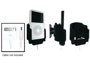 Support voiture  Brodit Apple iPod 2nd Generation 20 GB  pour fixation cable - Pour le câble d'origine, le câble Dock câble et Griffin PowerJolt de Neo ProLink. Surface &quot