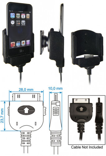 Support voiture  Brodit Apple iPod Touch  pour fixation cable - Pour charger le câble de style de câble et Neo Prolink. Réf 840801