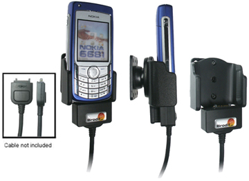 Support voiture  Brodit Nokia 6680  pour fixation cable - Pour le câble Nokia CA-27, CA-76 (inclus dans le kit mains libres CK7W, CK-20W). Réf 905012
