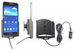 Support voiture  Brodit Samsung Galaxy Note 3 SM-N9005  avec chargeur allume cigare - Avec rotule. Avec câble USB. Réf 521564