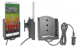 Support voiture  Brodit LG G2  avec chargeur allume cigare - Avec rotule. Avec câble USB. Réf 521576