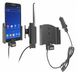 Support voiture  Brodit Samsung Galaxy Note 3 Neo  avec chargeur allume cigare - Avec rotule. Avec câble USB. Réf 521664