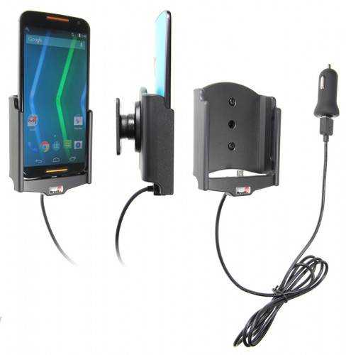 Support voiture  Brodit Motorola Moto X (2nd Gen)  avec chargeur allume cigare - Avec chargeur voiture USB. Avec rotule. Réf 521679