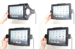 Support voiture  Brodit Apple iPad New (3rd Gen)  sécurisé - Support actif pour une installation fixe. Avec rotule. Avec verrouillage renforcé Pour  étui Otterbox Defender (non livré). Réf 547395