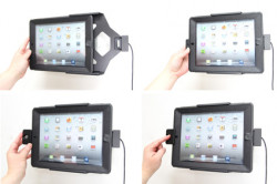Support voiture  Brodit Apple iPad New (3rd Gen)  antivol - Support actif pour une installation fixe. Avec rotule. 2 clefs. Pour  étui Otterbox Defender (non livré). Réf 536395