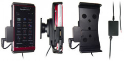 Support voiture  Brodit Sony Ericsson Satio  installation fixe - Avec rotule, connectique Molex. Chargeur 2A et Pass-Through Connector pour la connectivité casque. Réf 513080