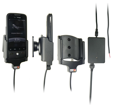 Support voiture  Brodit HTC Droid Eris  installation fixe - Avec rotule, connectique Molex. Chargeur 2A. Réf 513107