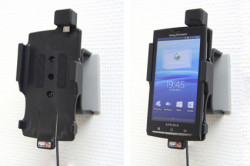 Support voiture  Brodit Sony Ericsson Xperia X10  installation fixe - Avec rotule, connectique Molex. Chargeur 2A. Réf 513137