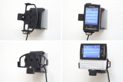 Support voiture  Brodit Sony Ericsson Xperia X10 Mini Pro  installation fixe - Avec rotule, connectique Molex. Chargeur 2A. Réf 513171