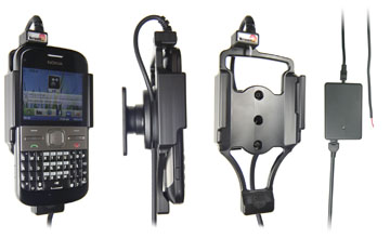 Support voiture  Brodit Nokia E5  installation fixe - Avec rotule, connectique Molex. Chargeur 2A. Réf 513184