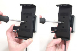 Support voiture  Brodit Motorola Droid X  installation fixe - Avec rotule, connectique Molex. Chargeur 2A. Réf 513190