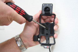 Support voiture  Brodit HTC 7 Trophy  installation fixe - Avec rotule, connectique Molex. Chargeur 2A. Réf 513199