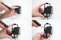 Support voiture  Brodit HTC 7 Trophy  installation fixe - Avec rotule, connectique Molex. Chargeur 2A. Réf 513199