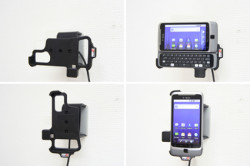 Support voiture  Brodit HTC Desire Z  installation fixe - Avec rotule, connectique Molex. Chargeur 2A. Réf 513200
