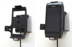 Support voiture  Brodit Nokia N8  installation fixe - Avec rotule, connectique Molex. Chargeur 2A. Réf 513205
