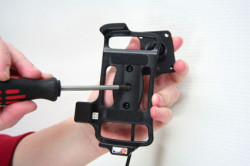Support voiture  Brodit Motorola Droid  Pro  installation fixe - Avec rotule, connectique Molex. Chargeur 2A. Réf 513217