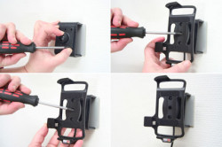 Support voiture  Brodit Motorola Droid  Pro  installation fixe - Avec rotule, connectique Molex. Chargeur 2A. Réf 513217