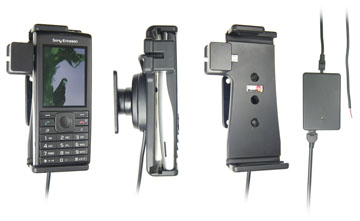 Support voiture  Brodit Sony Ericsson Cedar  installation fixe - Avec rotule, connectique Molex. Chargeur 2A. Réf 513218