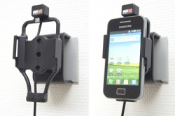 Support voiture  Brodit Samsung Galaxy Ace  installation fixe - Avec rotule, connectique Molex. Chargeur 2A. Réf 513243