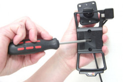 Support voiture  Brodit Sony Ericsson Xperia arc  installation fixe - Avec rotule, connectique Molex. Chargeur 2A. Réf 513249