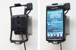 Support voiture  Brodit Sony Ericsson Xperia arc  installation fixe - Avec rotule, connectique Molex. Chargeur 2A. Réf 513249