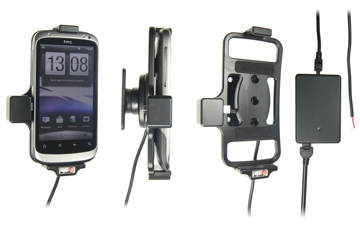 Support voiture  Brodit HTC Desire S  installation fixe - Avec rotule, connectique Molex. Chargeur 2A. Réf 513251