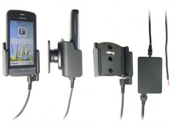 Support voiture Brodit Nokia C5-03 installation fixe - Avec rotule, connectique Molex. Chargeur 2A. Réf 513262