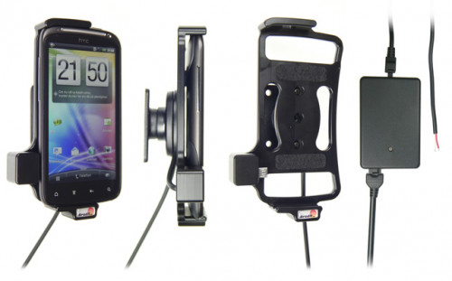 Support voiture  Brodit HTC Sensation  installation fixe - Avec rotule, connectique Molex. Chargeur 2A. Réf 513268