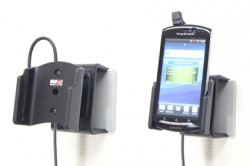 Support voiture  Brodit Sony Ericsson Xperia neo  installation fixe - Avec rotule, connectique Molex. Chargeur 2A. Réf 513269