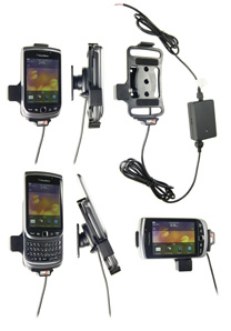 Support voiture  Brodit BlackBerry Torch 9800  installation fixe - Avec rotule, connectique Molex. Chargeur 2A. Réf 513272