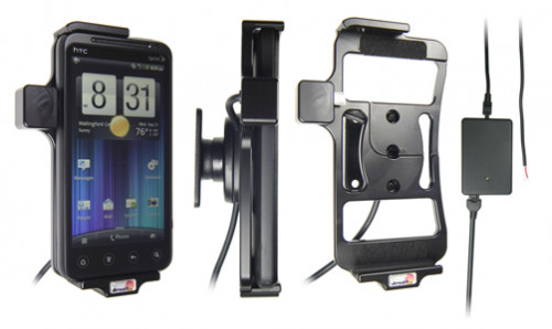 Support voiture  Brodit HTC EVO 3D  installation fixe - Avec rotule, connectique Molex. Chargeur 2A. Réf 513278