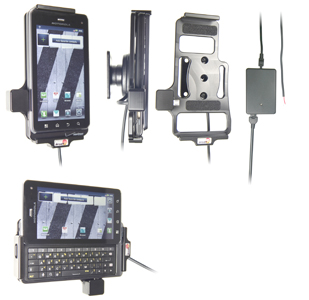 Support voiture  Brodit Motorola Droid 3  installation fixe - Avec rotule, connectique Molex. Chargeur 2A. Réf 513280