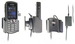 Support voiture  Brodit Samsung Xcover 271 GT-B2710  installation fixe - Avec rotule, connectique Molex. Chargeur 2A. Réf 513291
