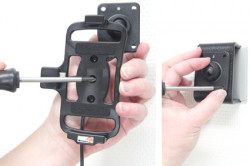 Support voiture  Brodit BlackBerry Curve 9380  installation fixe - Avec rotule, connectique Molex. Chargeur 2A. Réf 513295