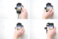 Support voiture  Brodit BlackBerry Curve 9380  installation fixe - Avec rotule, connectique Molex. Chargeur 2A. Réf 513295