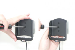 Support voiture Brodit Samsung Galaxy Note GT-N7000 installation fixe - Avec rotule, connectique Molex. Chargeur 2A. Réf 513303