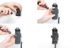 Support voiture  Brodit Sony Ericsson Xperia Pro  installation fixe - Avec rotule, connectique Molex. Chargeur 2A. Réf 513323
