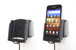 Support voiture  Brodit Samsung Galaxy S II HD LTE  installation fixe - Avec rotule, connectique Molex. Chargeur 2A. Réf 513327